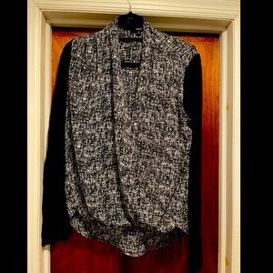 Crossover front patter blouse top